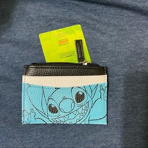 Disney Lilo & Stitch Card Case Zipper Card Holder - Stitch Print - New With Tags